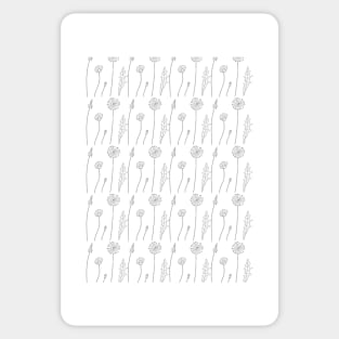 Lined flowers Sticker